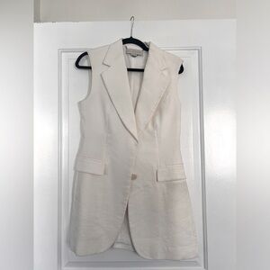 Stella McCartney long white tailored vest